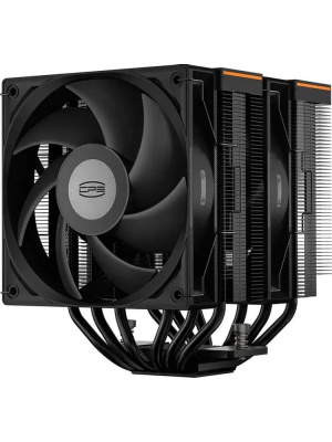 ����� PCCooler RT620 Digital BK (250W, 4-pin PWM, LED temp., 157mm, , 6x6mm, 2x120mm, 73.32CFM, 34.9dBA, 2200RPM, S: 1851/1700/1200/115X, AM5/AM4, black)