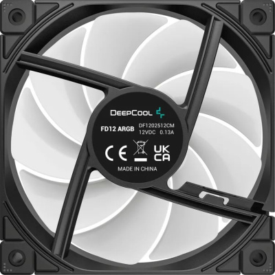 ���������� Deepcool FD12 ARGB 120x120x25mm ������ 4-pin 26.9dB 166gr Ret (R-FD12-BKAPN1-G)