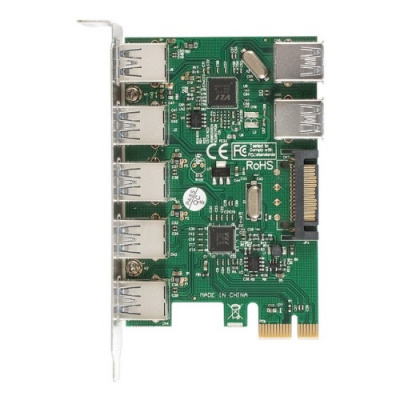 ���������� ExeGate EXE-317 PCI-E 2.0, 5*USB3.0 ext + 2*USB3.0 int, ������ ���.������� (OEM) EX283717RUS
