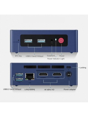 ����-�� Beelink MINI S12 PRO-LP, Intel Processor N100/12 �� DDR4/512 �� SSD/Intel UHD Graphics/��� ��, ����� (BL/MINI S12 PRO-LP/N100/12G/512G/2.5G*1)