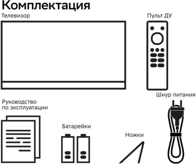 ��������� LED Sber 43" SDX-43F3111 Full HD 60Hz ����� �� Smart TV ������