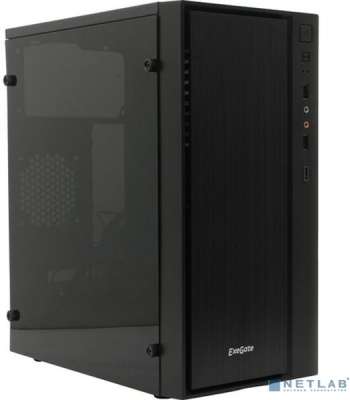 ������ Minitower ExeGate mEVO-9301-RGB (mATX, ��� ��, � �����, 2�USB+1�USB3.0, HD �����, ������ � RGB ����������)