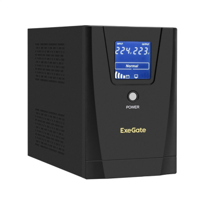 ��� ExeGate SpecialPro Smart LLB-1500.LCD.AVR.2SH.3C13 (1500VA/950W, LCD, AVR, 2�Schuko+3�C13, �����.������, ������������� ������, Black) (EX292799RUS)