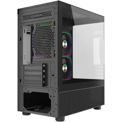 ������ Powercase Vision Micro M2 ARGB, Tempered Glass, 3x 120mm ARGB PWM Fan, ������, mATX  (CVMBM2-A3)