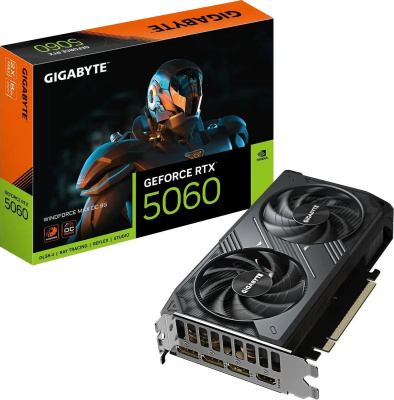 ���������� Gigabyte NVIDIA GeForce RTX 5060 Windforce Max 8��, GV-N5060WF2MAX OC-8GD 1.0, GDDR7, OC, Ret