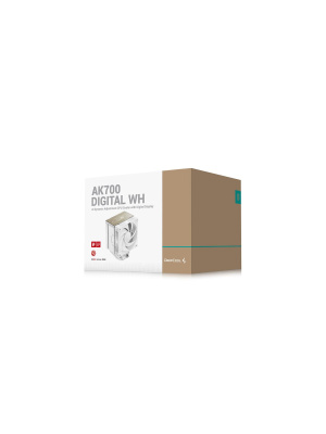 ����� DEEPCOOL AK700 DIGITAL WH LGA1851/1700/1200/115X/AM5/AM4 (TDP 260W, PWM, Fan 120mm, 7 ����. ������, Copper Base, �����) RET