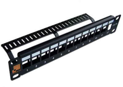 ����-������ �������� 10" LANMASTER LAN-PP12OK-UTP/10, ����������������, 12 ������, 1U