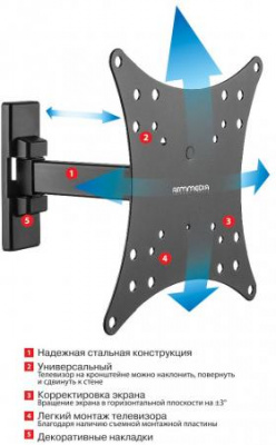 ��������� Arm Media MARS-03 20-43" max 20�� VESA 200x200 ������� � ������