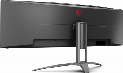������� AOC 48.8", VA, UltraWide, 5120�1440, ���������, 4 ��, 165 ��, AMD FreeSync Premium Pro, nVidia G-Sync Compatible, 400 ��/�2, 178�/178�, 3xHDMI, DisplayPort, USB Type-C, ��������, ������