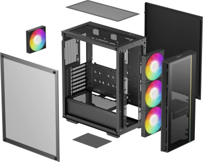 ������ Deepcool MATREXX 55 V4 C, Midi-Tower, ��� ��, ������  (R-MATREXX55-BCADA4-G-4)