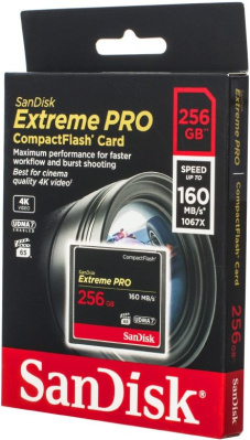 ����� ������ Sandisk Extreme Pro CompactFlash 256Gb (160/140 Mb/s)
