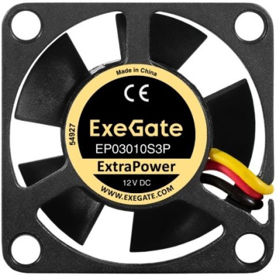 Exegate EX297009RUS ���������� 12B DC ExeGate ExtraPower EP03010S3P (30x30x10 ��, Sleeve bearing (��������� ����������), 3pin, 10500RPM, 29dBA)
