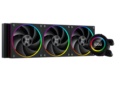 �������� �������� ���������� ID-Cooling SL360 BLACK LGA20XX/1700/1200/115X/AM5/AM4 (TDP 350W, PWM, LCD Display, TRIPLE FAN 120mm) RET