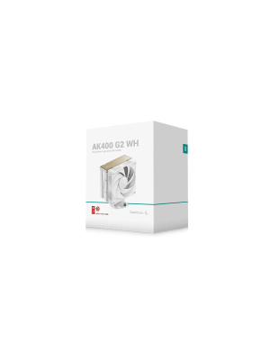 ����� DEEPCOOL AK400 G2 WH LGA1851/1700/1200/115X/AM5/AM4 (TDP 220W, PWM, Fan 120mm, 4 ����. ������, Wood-grain top cover, �����) RET