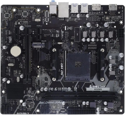 ����������� ����� Biostar A520MS, SocketAM4, AMD A520, mATX, Ret