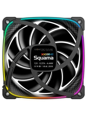 ���������� Geometric Future Squama 3003B-12 Black 120mm / ARGB, PWM, 120x120x30 mm, 800-2300 RPM, 84.0 CFM, 35.8 dBA / 1F3003B112000