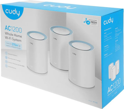 ��������� Mesh ������ Cudy M1200(3-Pack), Wi-Fi 5, AC1200, 2.4/5���, �����
