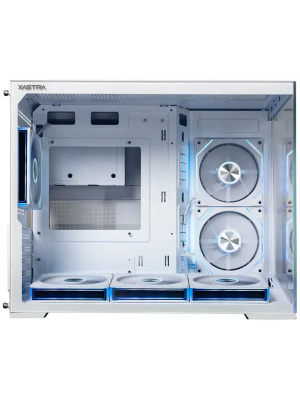 ������ XASTRA QW505M 6ARGB-FN-C10 White mATX/Aquarium/Screewless/ 6x120mm ARGB PWM FN fans/Argb+PWM HUB 10port/Led strip/ QW505M-6FN12A-C10-WH
