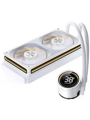�������� �������� ���������� JONSBO TH-240 White LGA 1700/1200/115X/AM5/AM4 (TDP 260W, ARGB FAN and PUMP, PWM, DUAL FAN 120mm, �����) RET