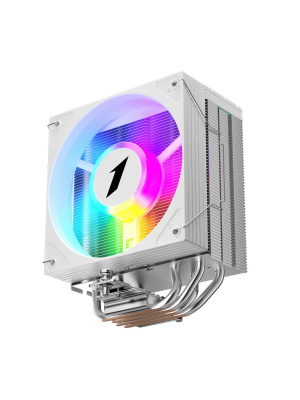 ����� 1STPLAYER CRYO CY12L White / 4HPx6mm, single tower, 1x120mm ARGB fan, 750-1900 RPM, 57.6 CFM, 38.2 dBA / CY12L-WH