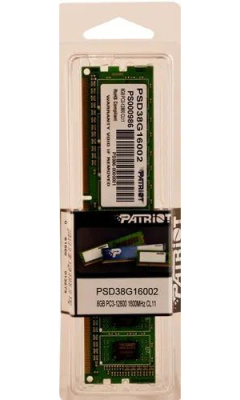 ����������� ������ 8Gb PC3-12800 1600MHz DDR3 DIMM Patriot PSD38G16002