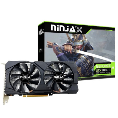 ���������� Ninja (Sinotex) GTX1660Ti PCIE (1536SP) 6GB 192-bit GDDR6 DVI HDMI DP (NF166TI66F)