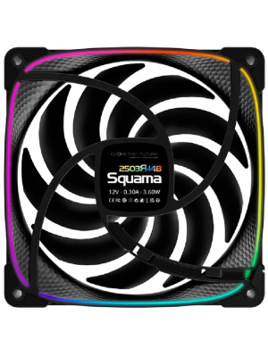 ���������� Geometric Future Squama 2503RB-14 Reverse Black / 140mm, PWM, 2100 RPM, 71.80 CFM, 34.0 dBA, 5V ARGB / 1F2503R114000