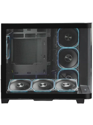 ������ XASTRA QR600 7ARGB-FG-C10-UC Black ATX/Aquarium/Curve Glass /Led Strip/7x120mm ARGB PWM FG fans/Argb+PWM HUB 10port/ Type-C/ QR600-7FG12A-C10-UC-L