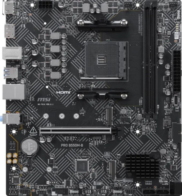 ����������� ����� MSI PRO B550M-B, B550, AM4, mATX, Ret