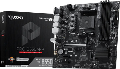 ����������� ����� MSI PRO B550M-P, Socket AM4, AMD B550, mATX, Ret