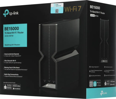 Wi-Fi ������ TP-LINK Archer BE700, Wi-Fi 7, BE15000, 2.4/5/6���, 4 LAN, ������