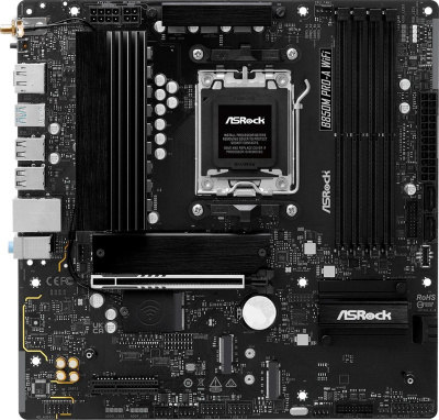 ����������� ����� Asrock B850M PRO-A WIFI, SocketAM5, AMD B850, mATX, Ret