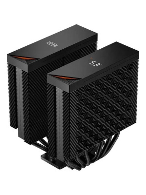����� PCCooler RT620 Digital BK (250W, 4-pin PWM, LED temp., 157mm, , 6x6mm, 2x120mm, 73.32CFM, 34.9dBA, 2200RPM, S: 1851/1700/1200/115X, AM5/AM4, black)
