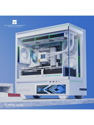 ������ Thermalright M10 Vision FAN4-C, Mini-Tower, TG, LCD, 4x120mm ARGB, 2xUSB-A 3.0, 1xUSB Type-C, mATX, mITX White