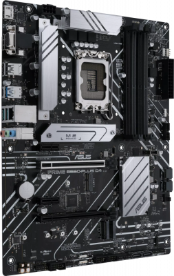 ����������� ����� ASUS PRIME B660-PLUS D4 Socket 1700, Intel B660, 4xDDR4, PCI-E 4.0, 2500 ����/�, USB 3.2 Gen1, 2xUSB 3.2 Gen2, USB 3.2 Gen2x2 Type-C, VGA, HDMI, DisplayPort, ATX