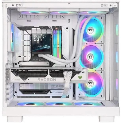 ������� �������� ���������� Thermaltake MAGFloe 360 Ultra Snow ARGB Soc-AM5/AM4/1200/1700/1851 ����� 4-pin 30.6dB Al+Cu LCD Ret (CL-W433-PL12SW-A)