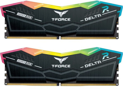 ������ ������ 32GB (2x16GB) TEAMGROUP T-Force Delta RGB, DDR5, 6400MHz CL32 (32-39-39-84) 1.35V / FF3D532G6400HC32ADC01 / Black