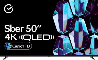 ��������� Sber 50" SDX-50UQ5234 QLED 4K Ultra HD 60Hz ����� �� WiFi Smart TV (RUS) Frameless ������