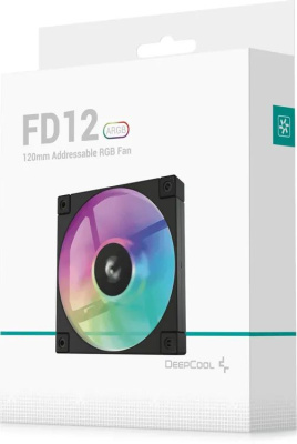 ���������� Deepcool FD12 ARGB 120x120x25mm ������ 4-pin 26.9dB 166gr Ret (R-FD12-BKAPN1-G)