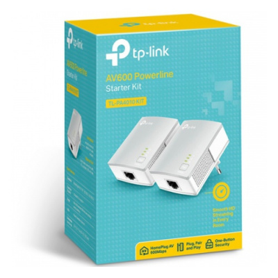 TP-Link ������� Powerline Ethernet TL-PA4010KIT, 600 ����/�, Fast Ethernet, 2 �� � ���������