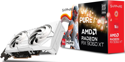 ���������� Sapphire AMD Radeon RX 9060 XT Pure Gaming OC 16Gb, GDDR6, OC, Ret (11350-02-20G)