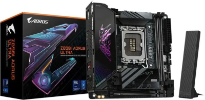����������� ����� Gigabyte Z890I AORUS ULTRA, Socket-1851, Intel Z890, mini-ITX, Ret