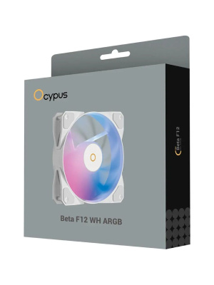 ���������� ��� ������� Ocypus Beta F12 WH ARGB, 120x120x25mm, 4-PIN PWM, 800-1600 RPM, 29 DBA MAX, HYDRO BEARING