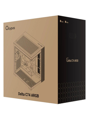 ������ Ocypus Delta C74 WH ARGB, ATX, Type-C*1, USB3.0*2, REAR 2x120mm ARGB