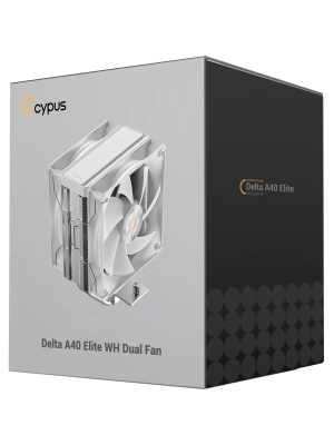 ����� Ocypus Delta A40 Elite WH Dual Fan, 2x120mm FAN, Top Panel, 4 HEAT PIPES, 4-PIN PWM, 500-2000 RPM, 29DBA, HYDRO BEARING, LGA115X/1200/1700/18XX, AM4/AM5