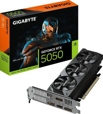 ���������� Gigabyte NVIDIA GeForce RTX 5050 8Gb GV-N5050D6-8GL, GDDR6, Low Profile, Ret