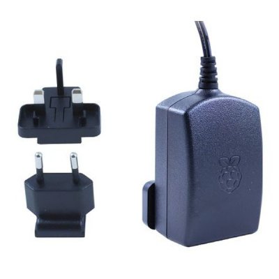 ���� ������� Raspberry Pi 3 Model B Official Power Supply Retail, Black, 5.1V, 2.5A, Cable 1.5 m, Micro USB output jack, ��� Pi (909-8135)(123-5272)