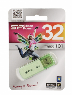 USB ������ Silicon Power Helios 101 32Gb green USB 2.0