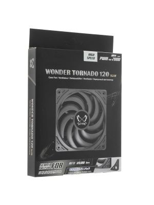 ����� ��� ������� Scythe Wonder Tornado 120 Slim (120x120x15mm, 4-pin PWM, 34.31CFM, 26.36dBA, 2000RPM, Black)