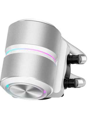 ������� ���������� PCCooler DE360 Pro WH (300W, 360mm, White, ARGB Pump, Fans: 3x120mm, 86.73CFM, 32dBA, 2200RPM/ Pump height 57mm, 28dBA, 3200RPM, Rad thickness 27mm/ S: 1851, 1700, 1200, 115X, AM5, AM4, AM3)